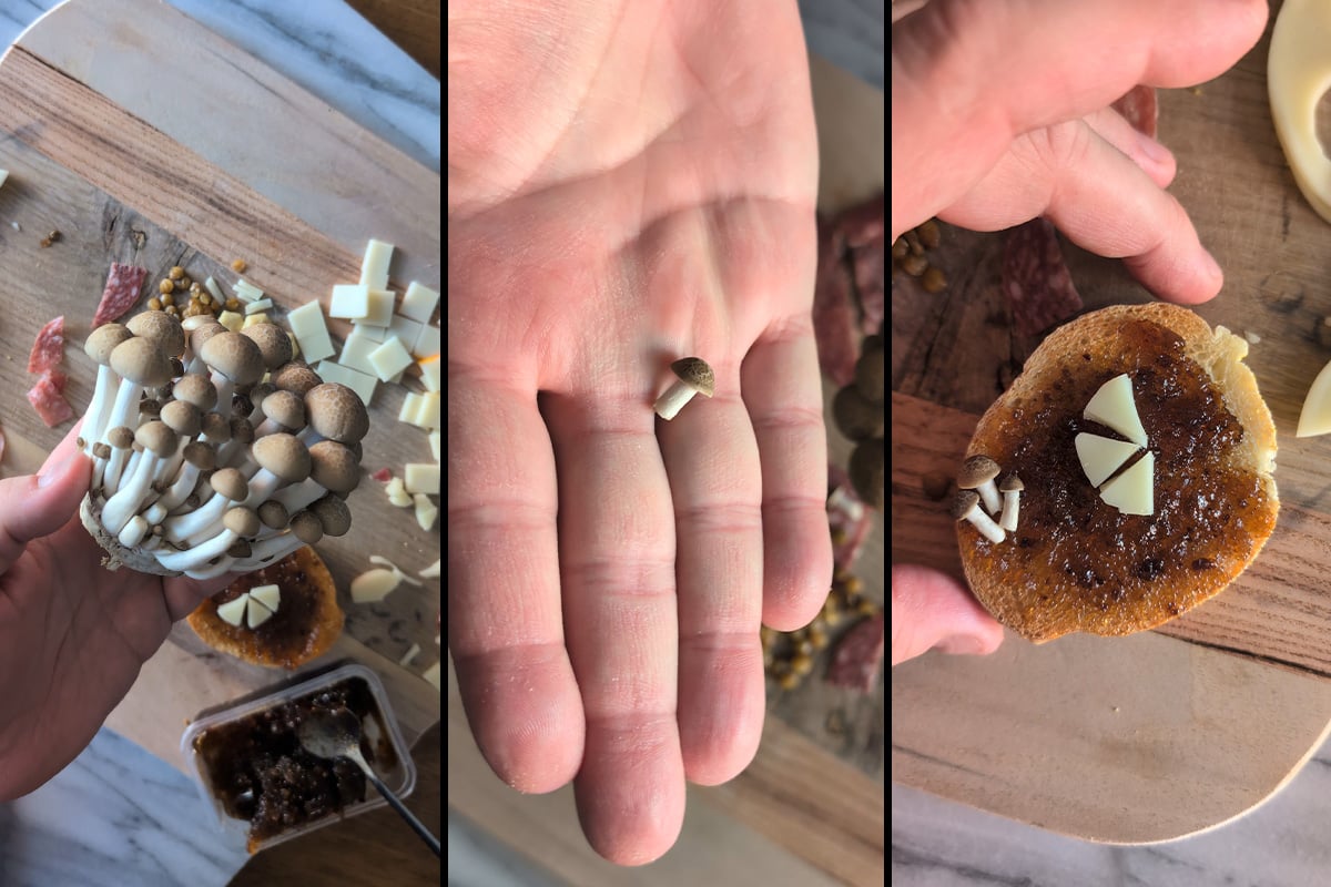 make the charcuterie board crostini