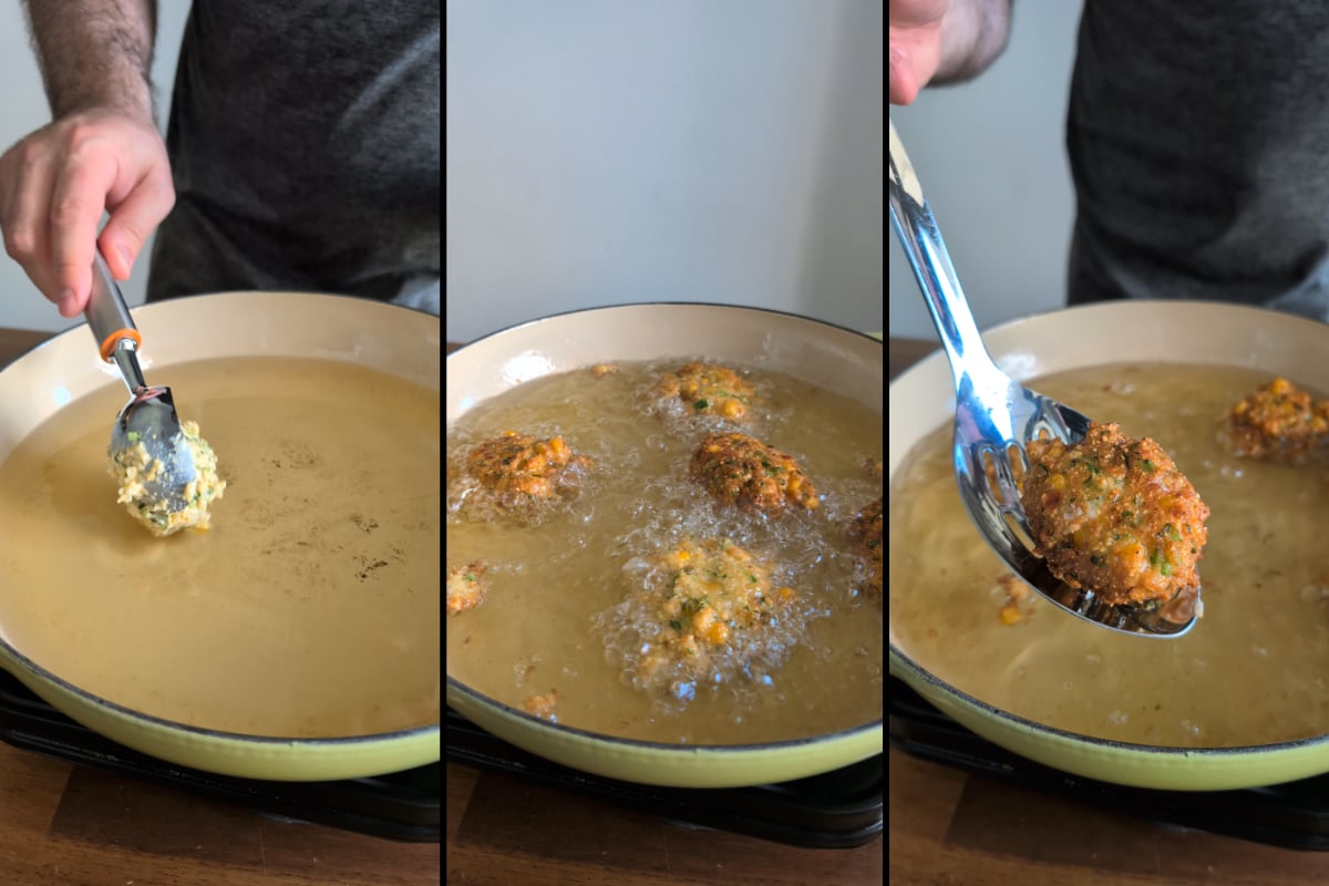 fry the hush puppies