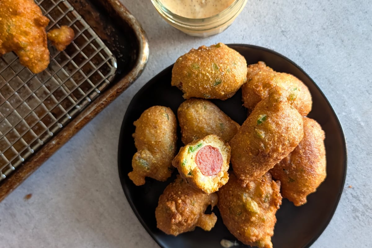 hot dog hush puppies