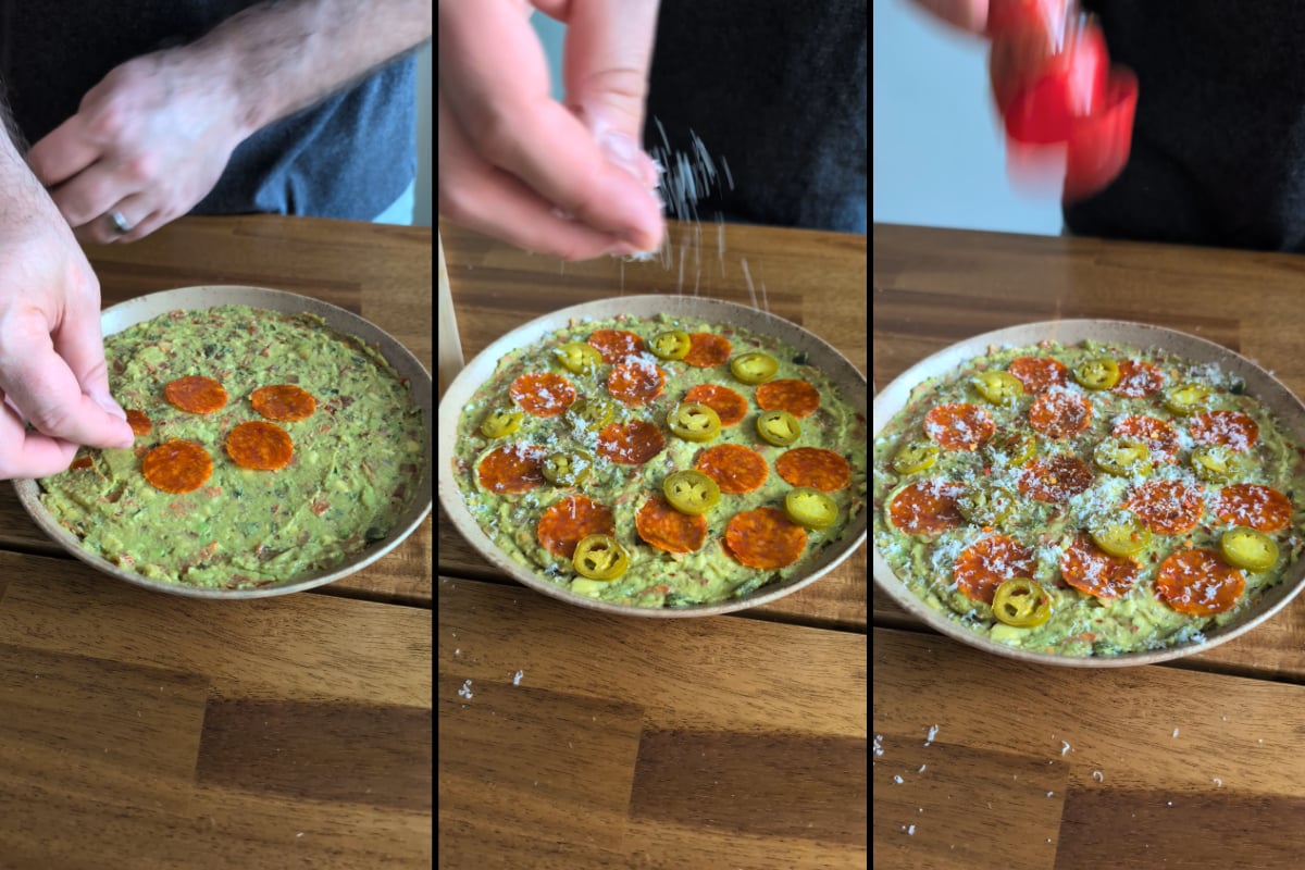 pizza guacamole