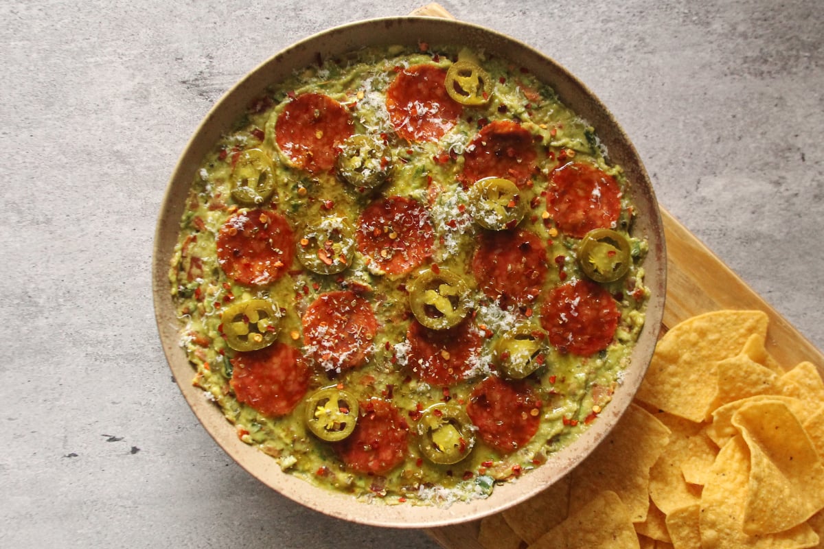 pizza guacamole