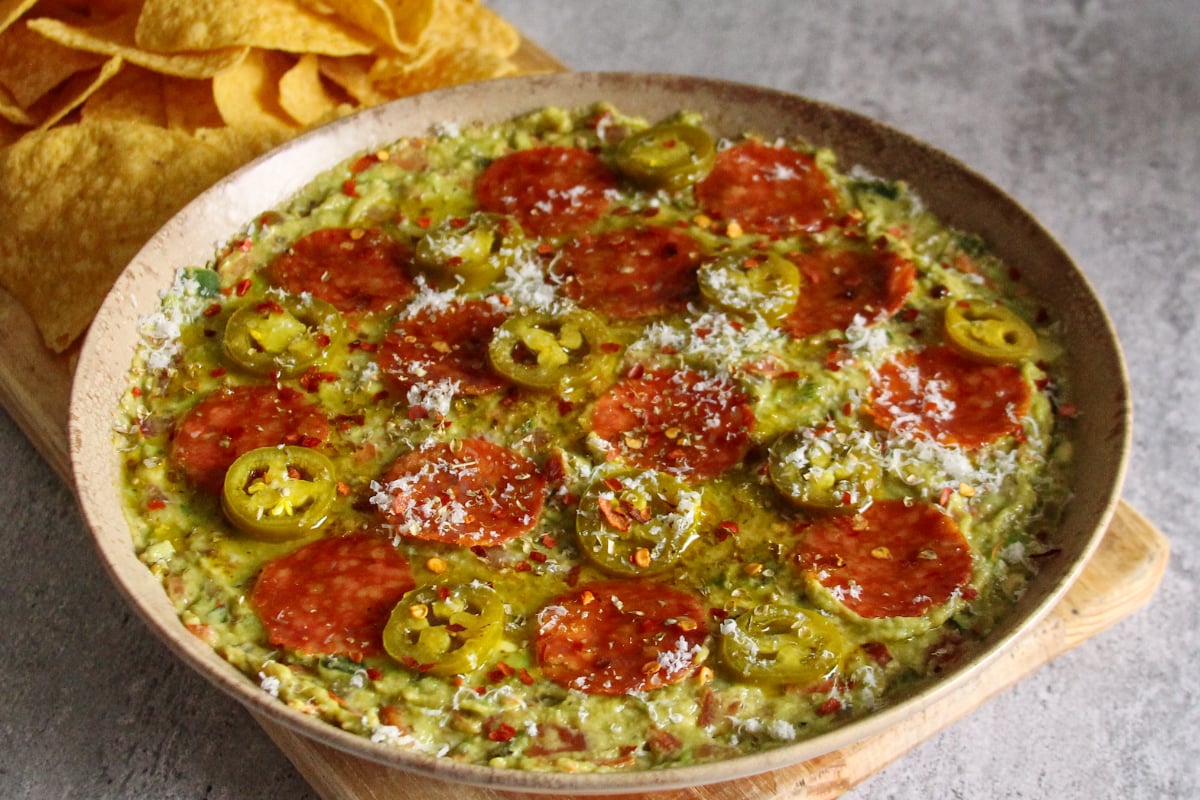 pizza guacamole