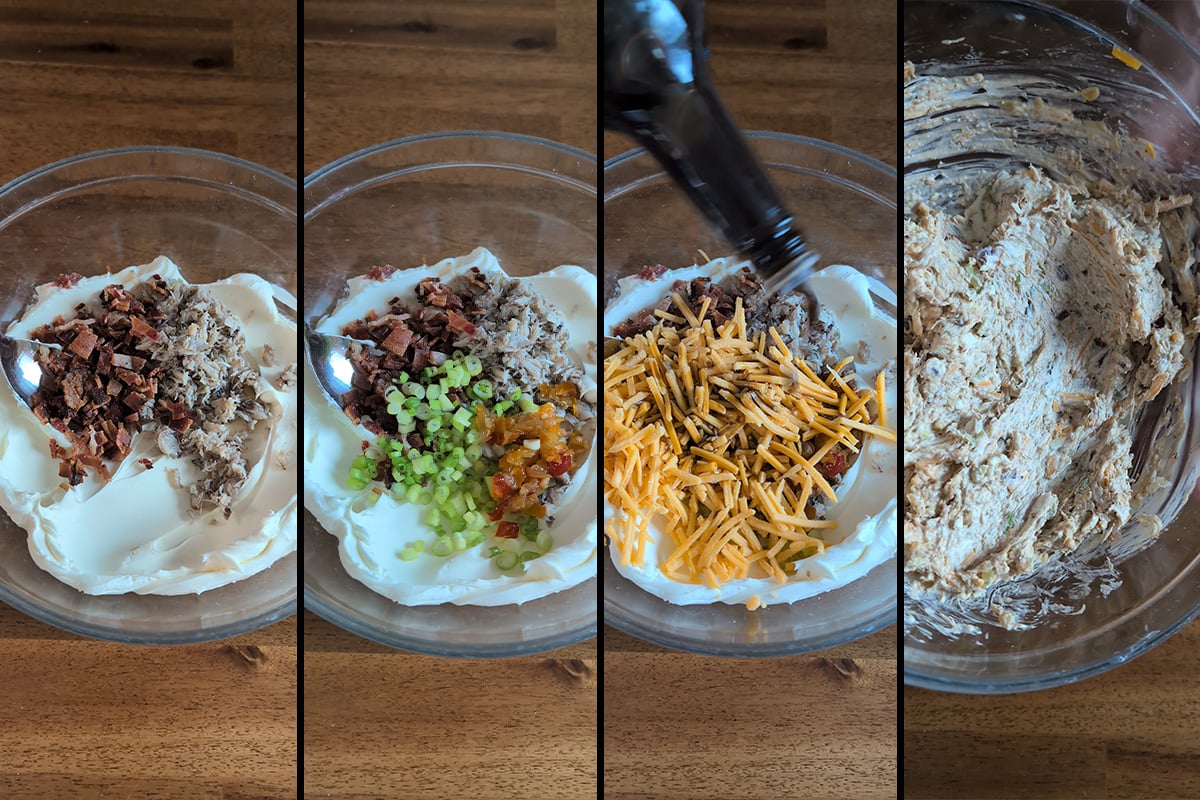 the cream cheese mixture