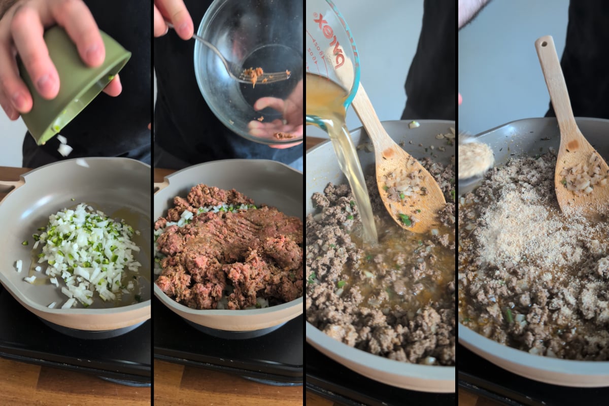 make the meat filling