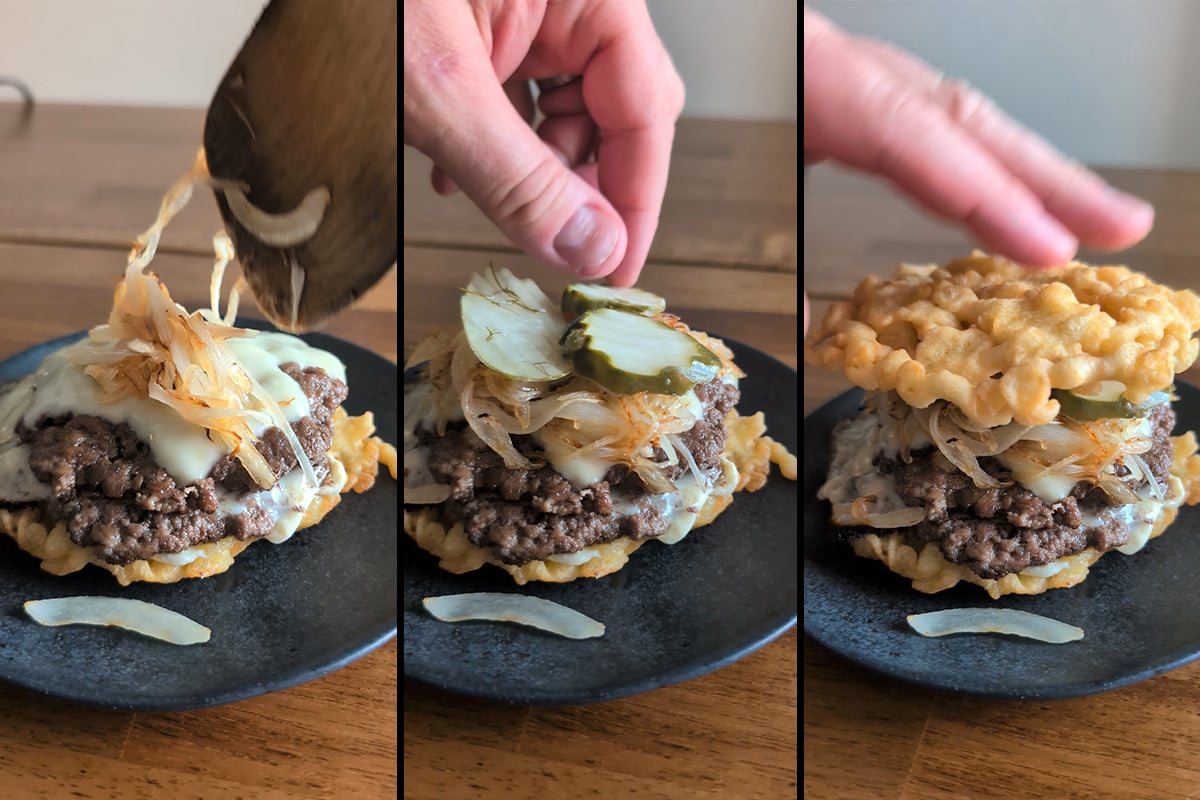 mayo, onions, and pickles