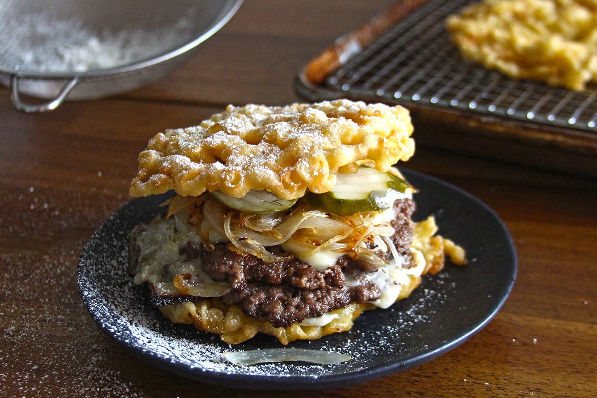 funnel cake burger