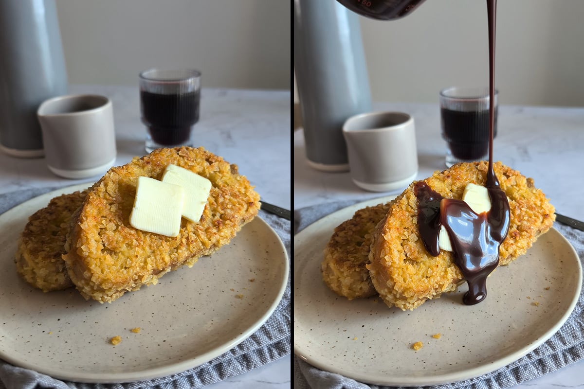 potato chip crusted french toast