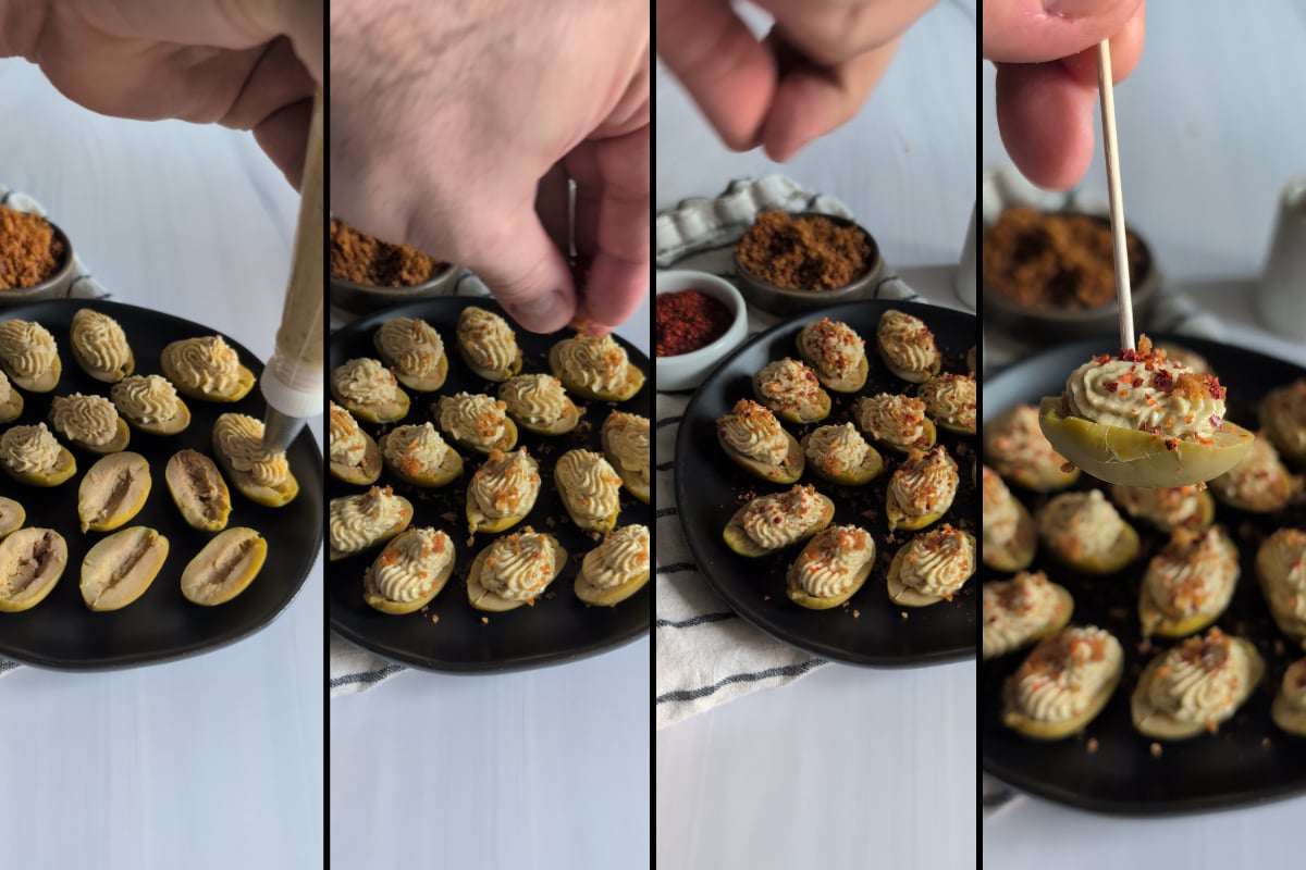 make the deviled olives