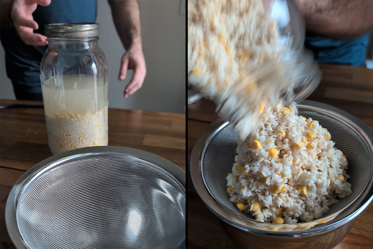 soaking the rice