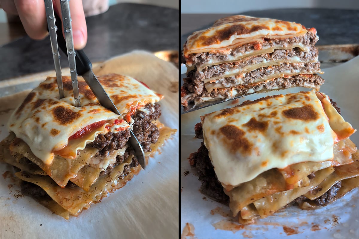 smash burger lasagna