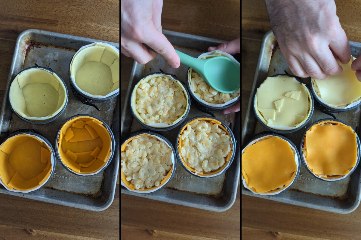 load it up into the ramekins