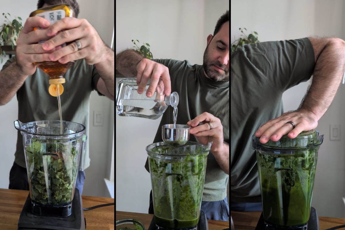 add the gin to make the panipuri shots