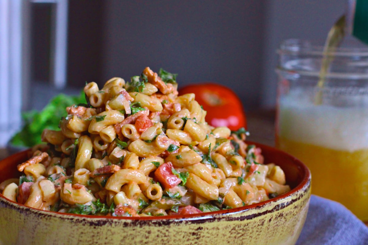 pickle bacon pasta salad