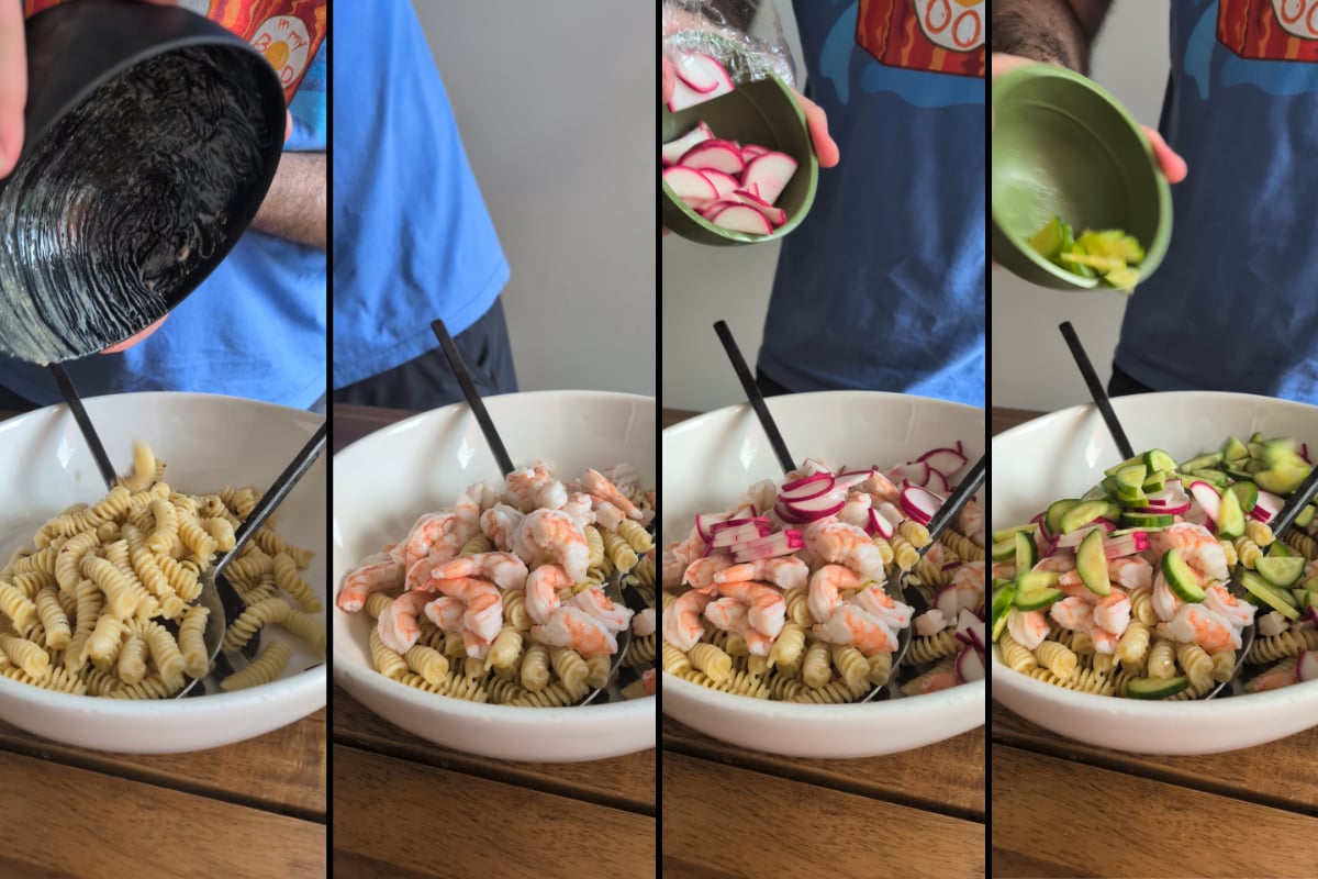 get the solid ingredients in the bowl
