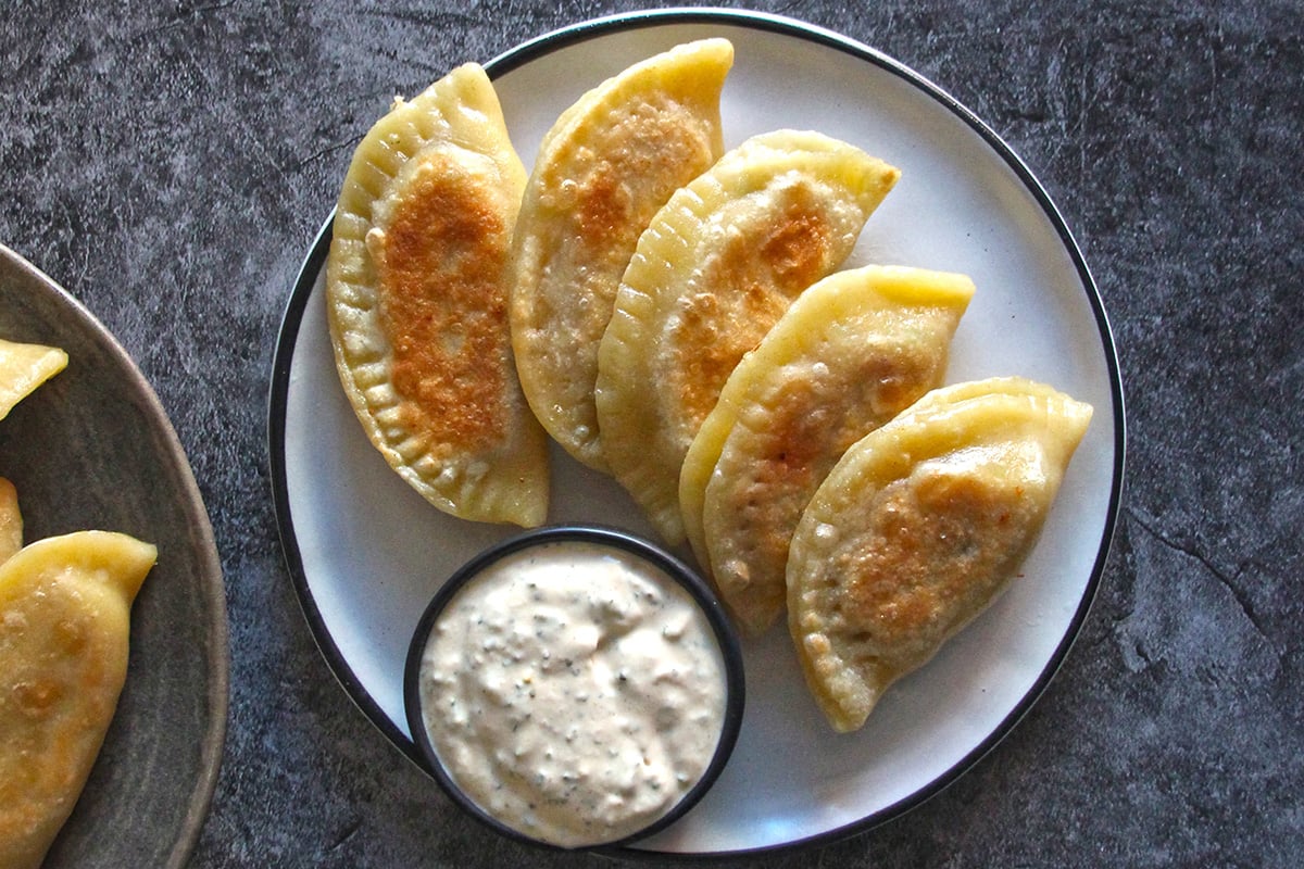 lemon pepper chicken pierogi
