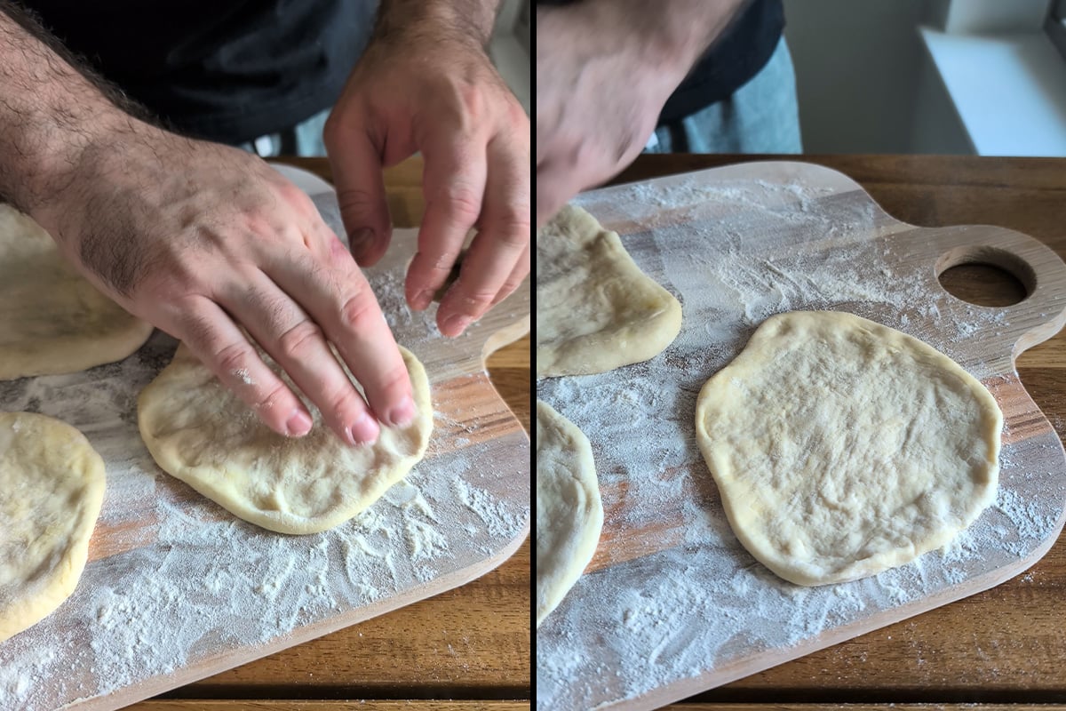 form the dough round