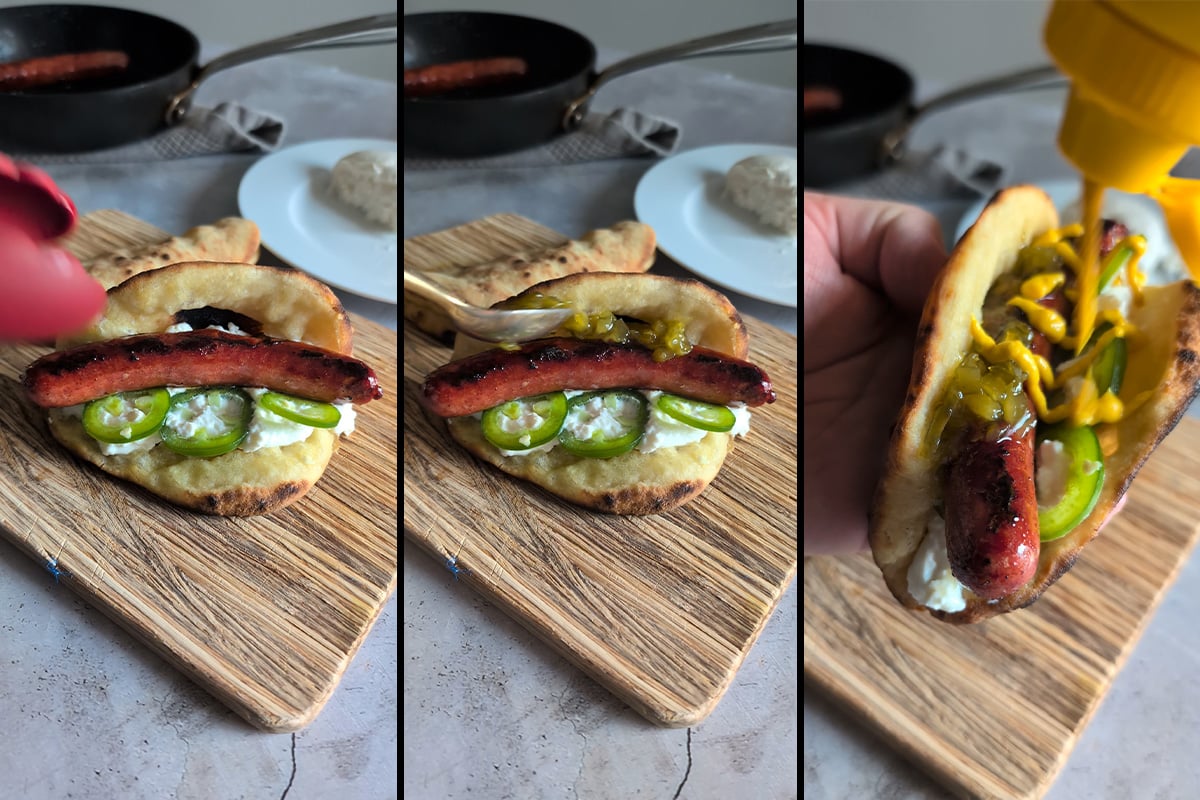 hot dog pizza sandwich