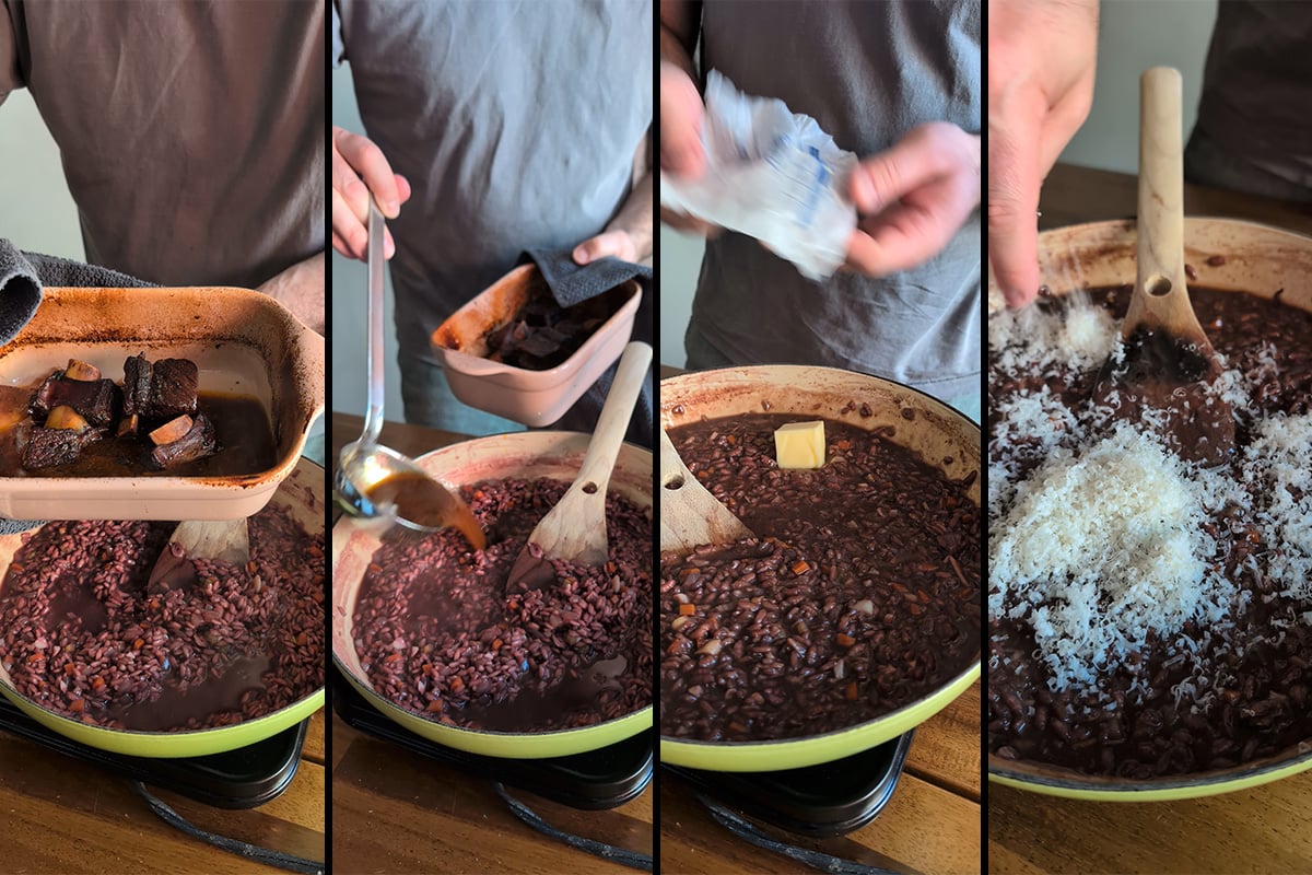 finish with cheese and butter