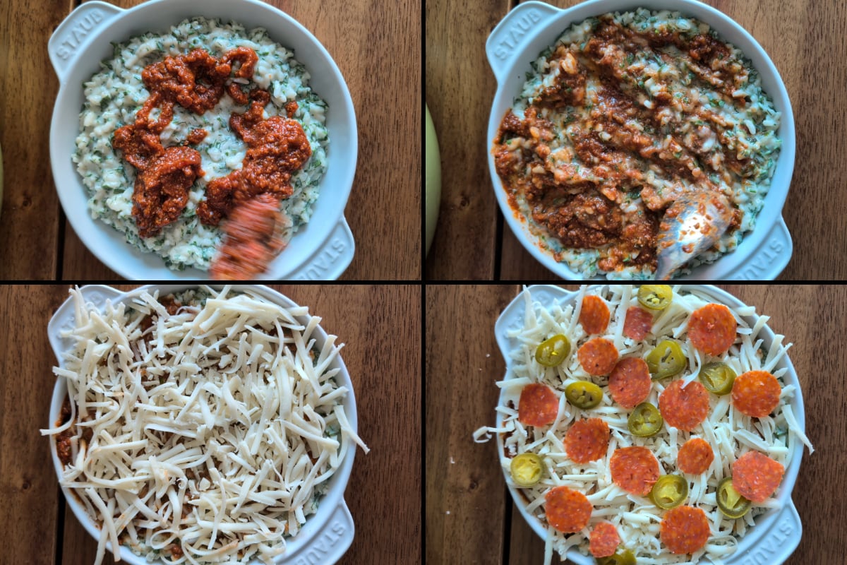 topping the Ranch Pepperoni Pizza Risotto