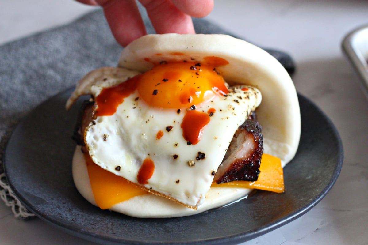 pork belly egg and cheese bao buns