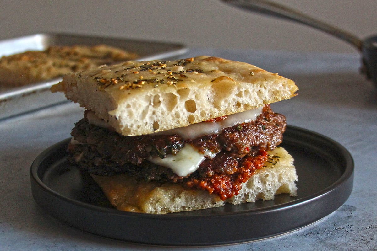 smashed meatball sandwich