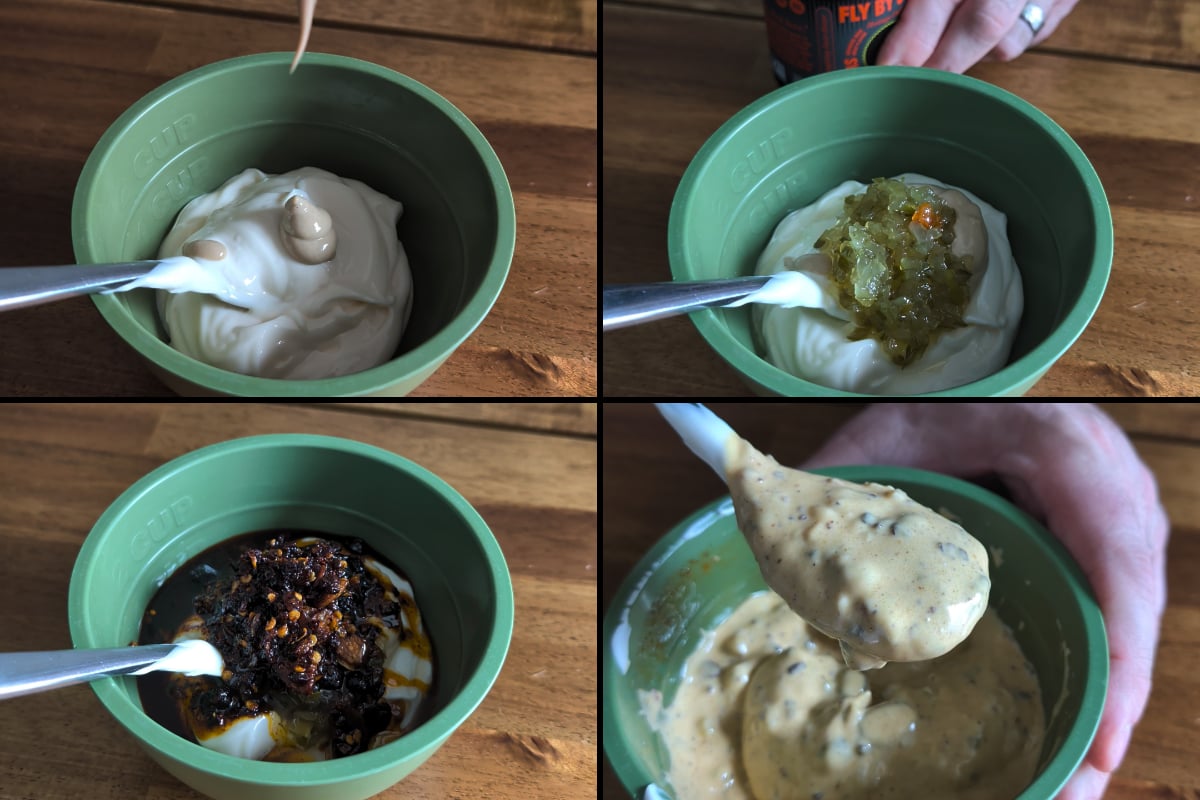 make the chili crisp mayo