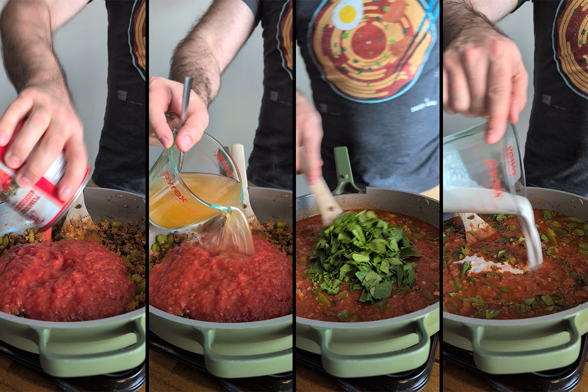 finish the lasagna soup