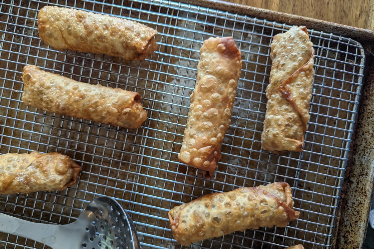 chicken tikka egg rolls