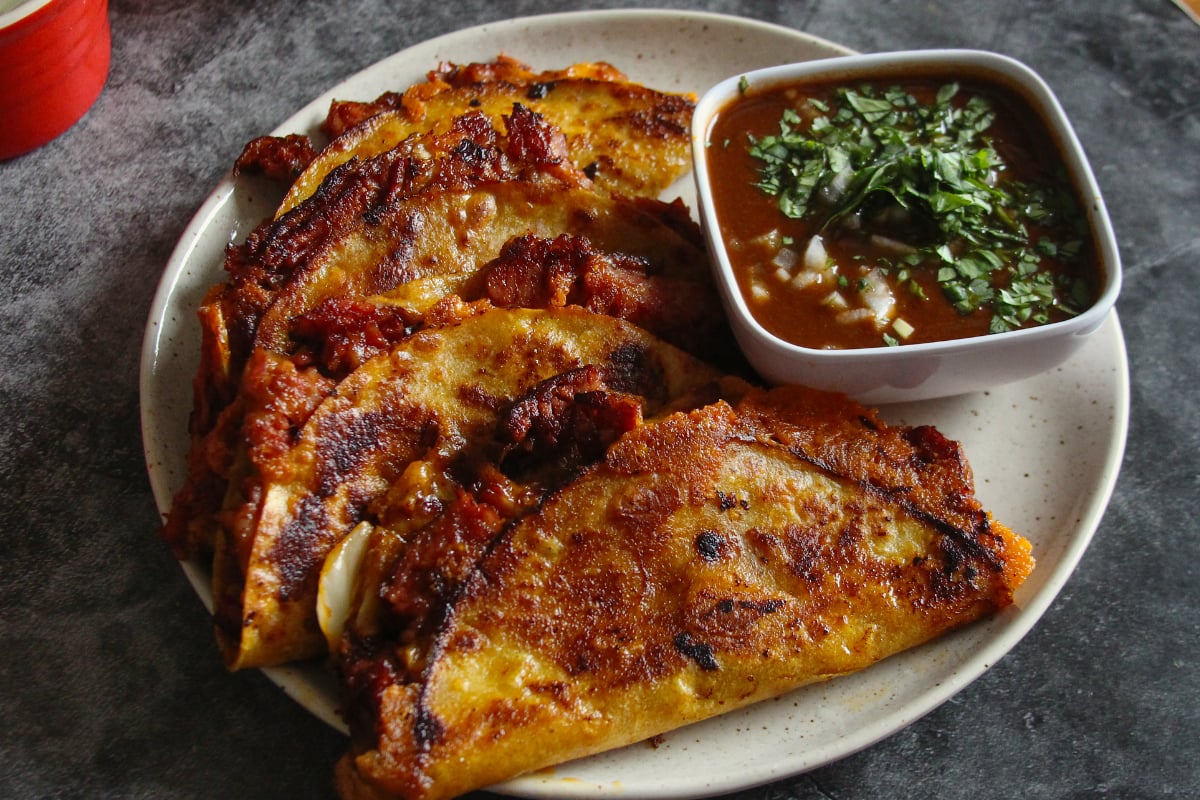 corned beef birria tacos