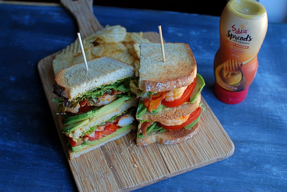 Honey Mustard Shrimp Club Sandwich