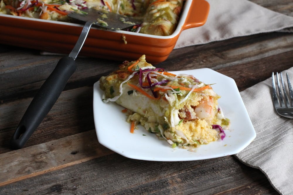 Shrimp and Grit Enchiladas