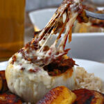 Ropa vieja stuffed onion