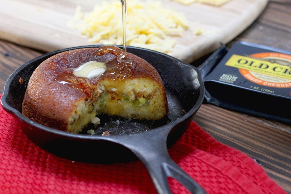 Cheesy Sausage and Jalapeno Cornbread Calzone