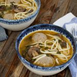 Turkey Meatball Udon Soup