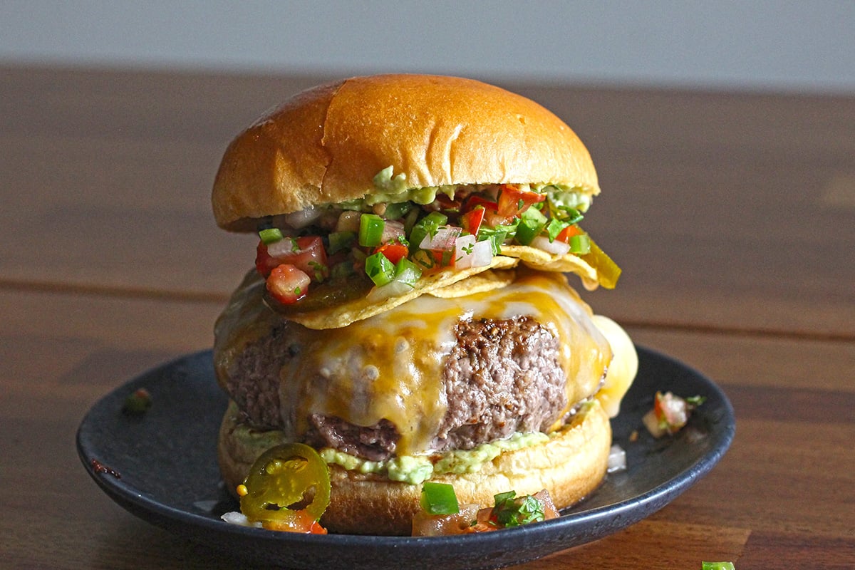 Queso Fundido Stuffed Burger