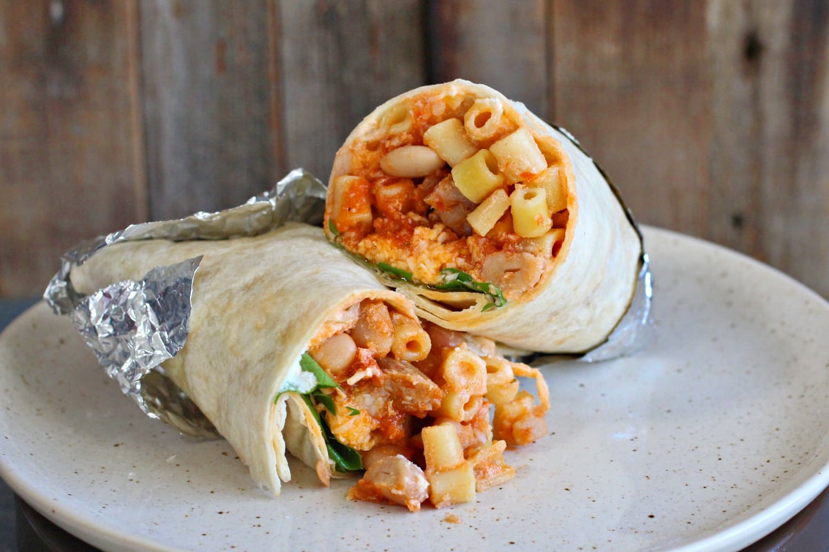 Pasta Fagioli Burrito