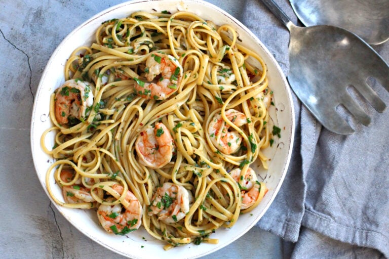 Louisiana Barbecued Shrimp Linguine