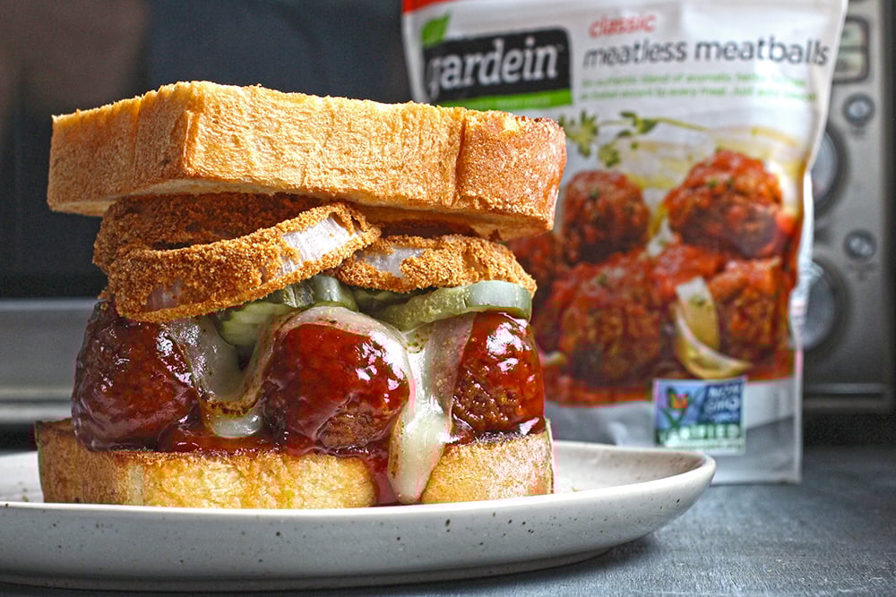 BBQ Meatless Meatball Sandwiches