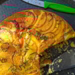 Peach Basil Upside-down Cornbread