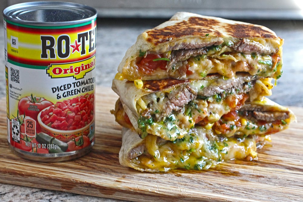 Flank Steak and Chimichurri Crunch Wrap