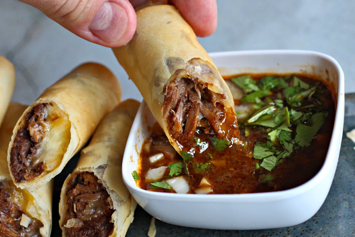 Birria Spring Rolls