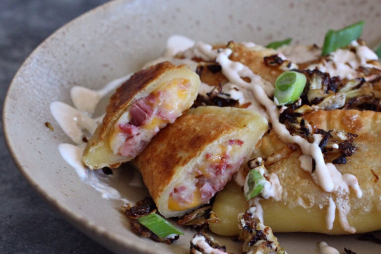 Corned Beef And Cheddar Pierogi