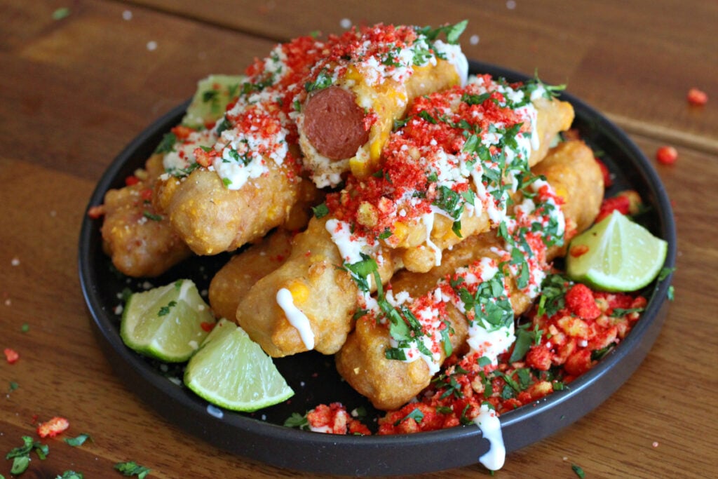 Elote Style Corn Dogs