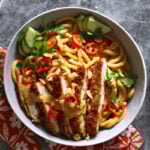 Crispy Chicken Satay Bucatini