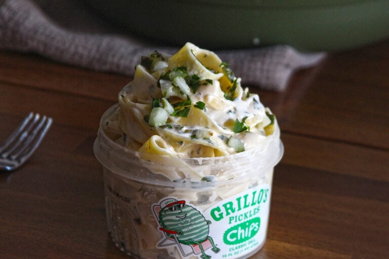 Pickle alfredo pasta