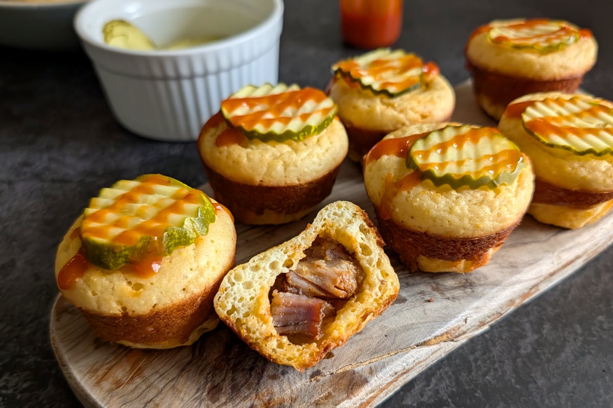 Pork Belly Cornbread Muffins