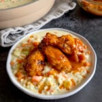 Buffalo Wings with Blue Cheese Risotto