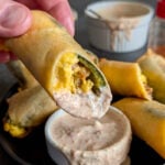 Breakfast Burrito Spring Roll