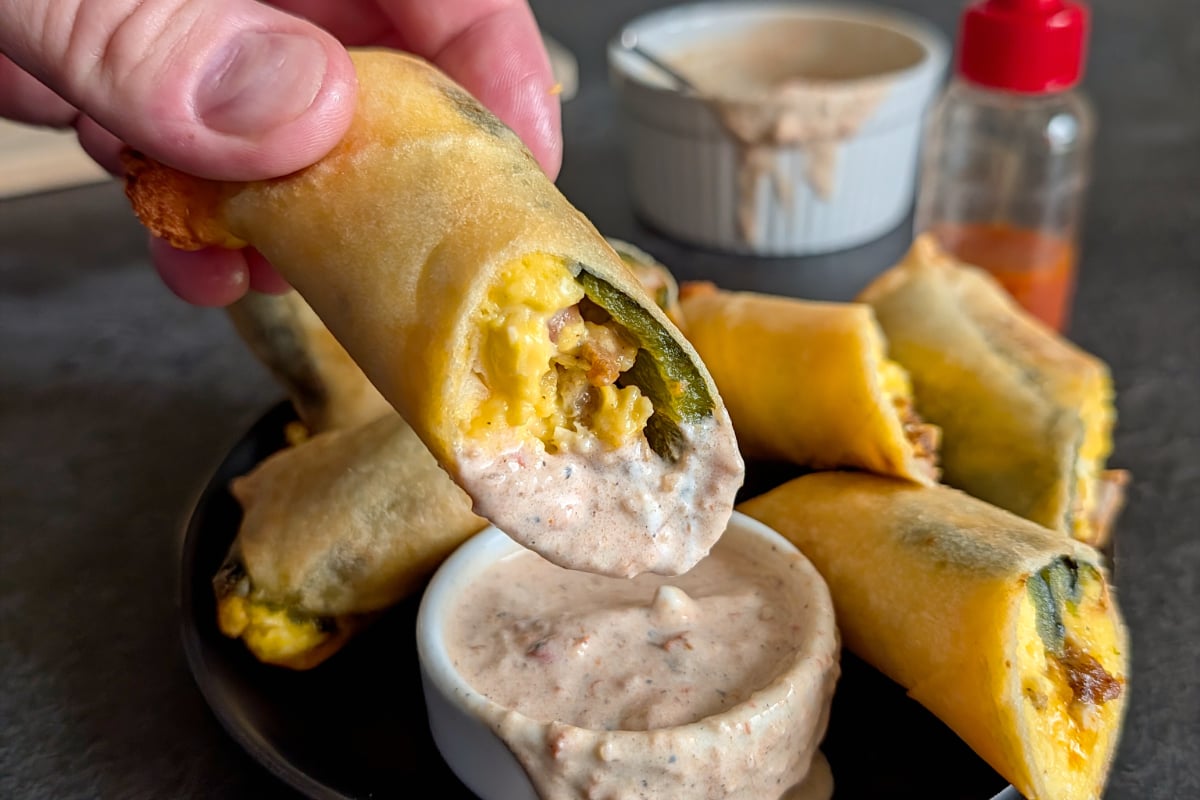 Breakfast Burrito Spring Roll