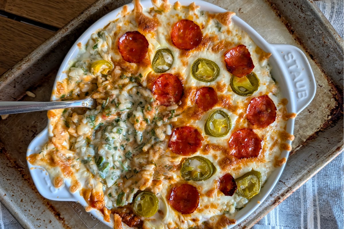 Ranch Pepperoni Pizza Risotto